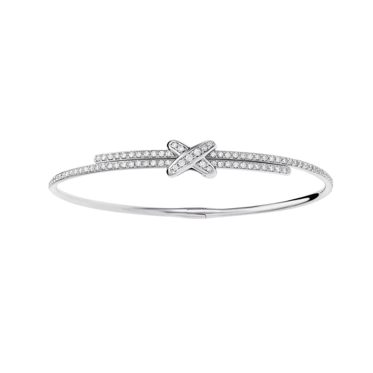 Chaumet Jeux De Liens White Gold and Diamond Pavé Bangle 081798 image number 0