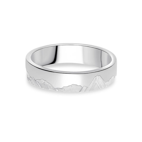 Sterling Silver Men's Mountain Ring