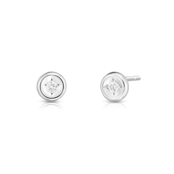 Boucles d'oreilles clous Diamond By The Inch en or blanc et diamants