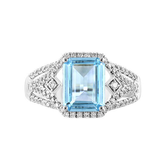 Maison Birks Salon Aquamarine Ring with Diamond Accents RH03053AQ Front image number 0