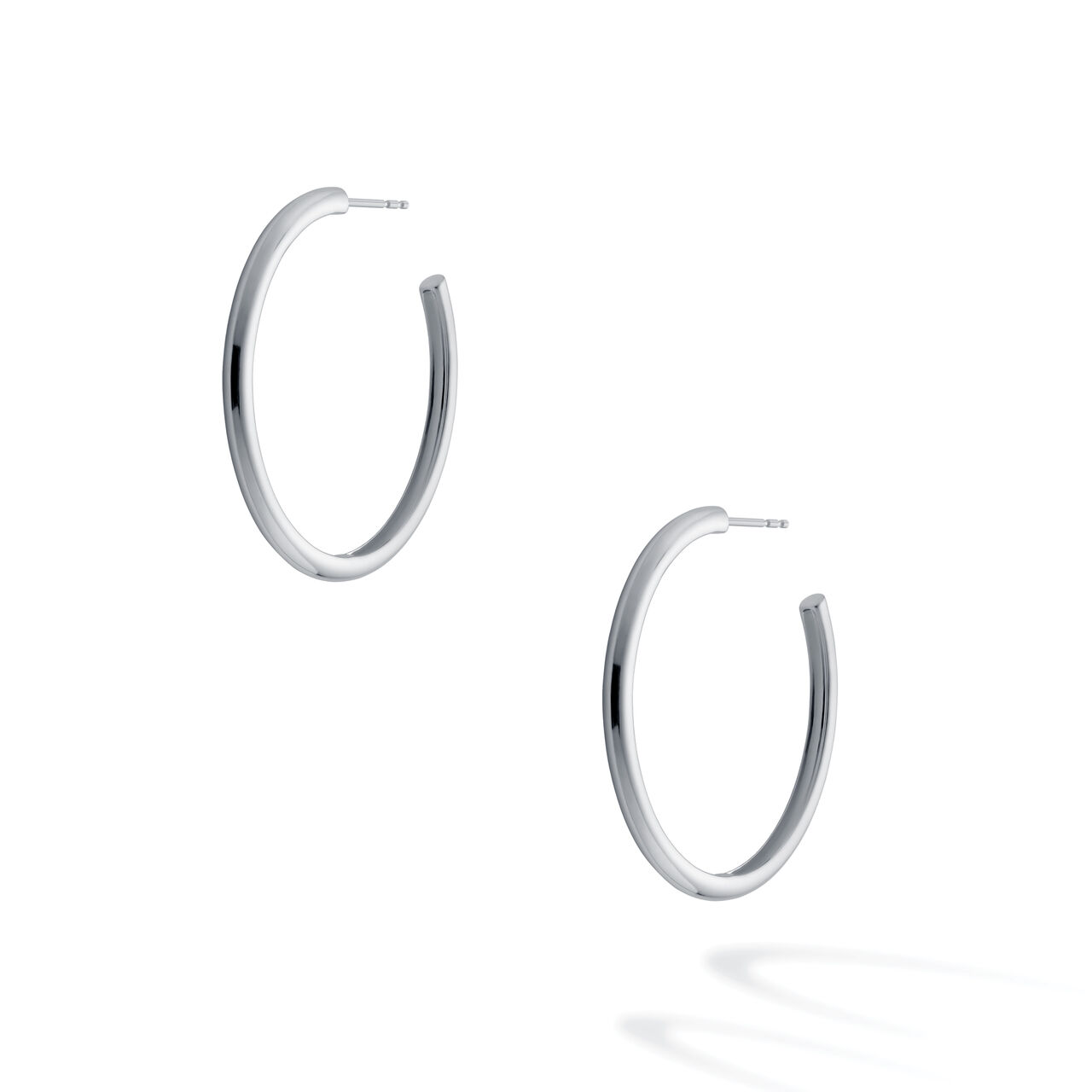bijoux birks essentials 35mm sterling silver hoop earrings image number 1