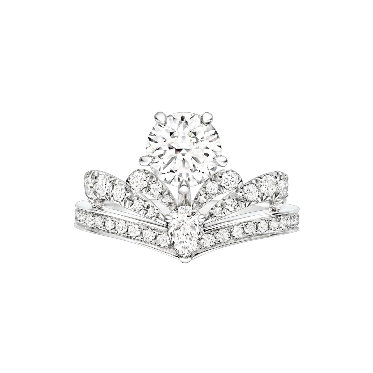 Chaumet Joséphine Splendeur Impériale Platinum Diamond Pavé Solitaire From 1 Carat image number 0