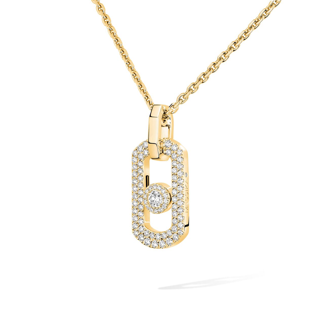 Messika So Move Yellow Gold and Diamond Pav&eacute; Pendant image number 2