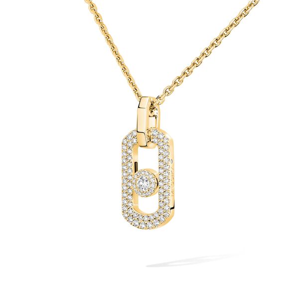 So Move Yellow Gold and Diamond Pav&eacute; Pendant