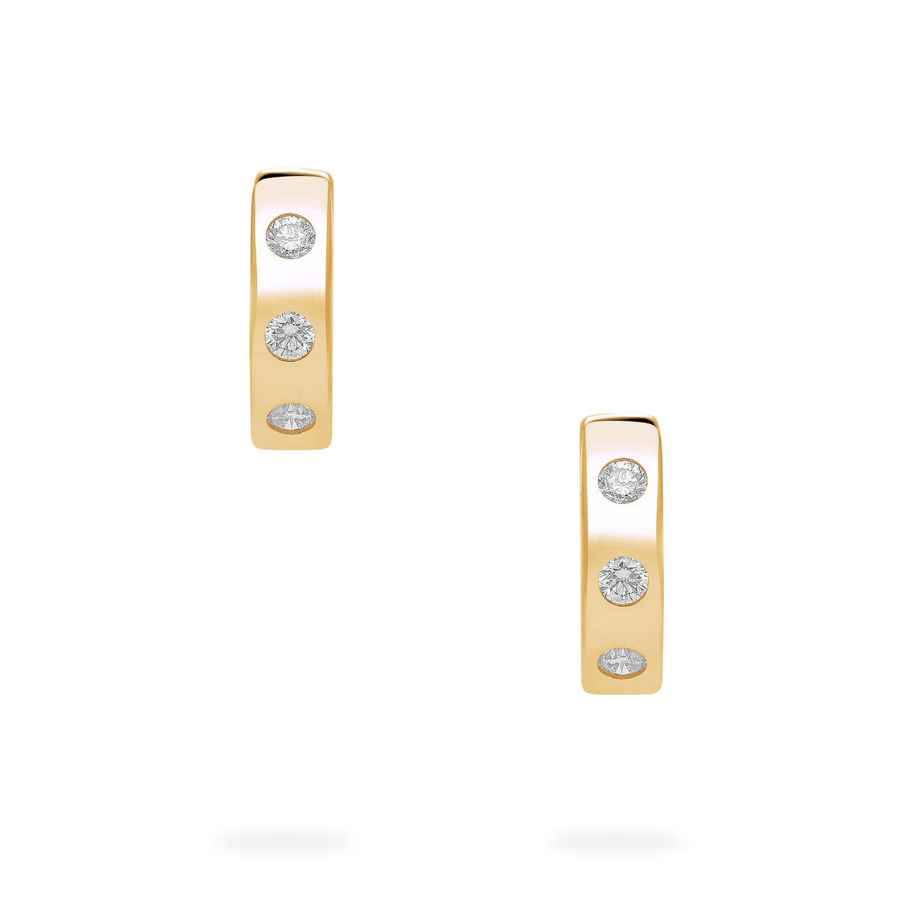 Birks Essentials baby huggie earrings in yellow gold image number 2