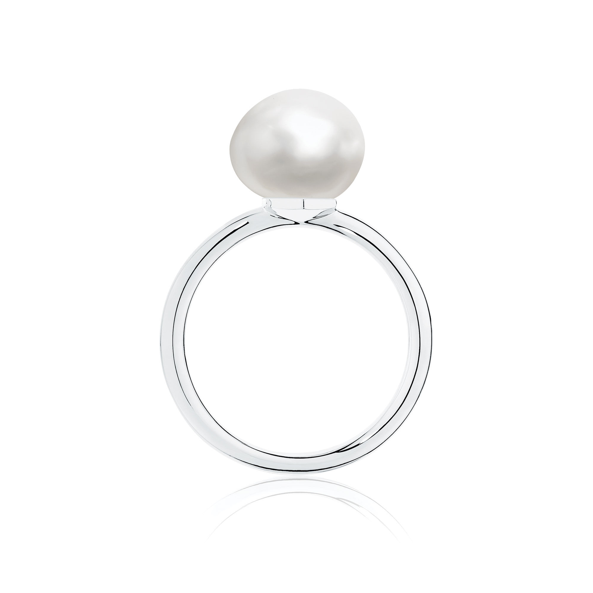 Freshwater Baroque Pearl and Silver Ring Birks Pearls