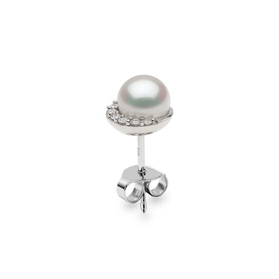 yoko london pearl diamond stud earrings white gold tem0219 7f standing image number 3