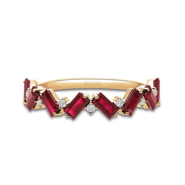 Yellow Gold Ruby and Diamond Ring