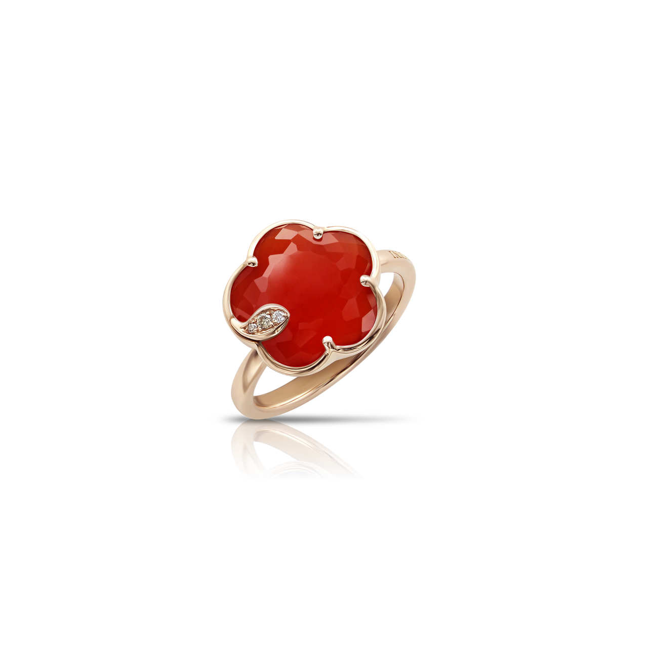 Pasquale Bruni Petit Joli Rose Gold, Carnelian and Diamond Ring 16241R image number 0
