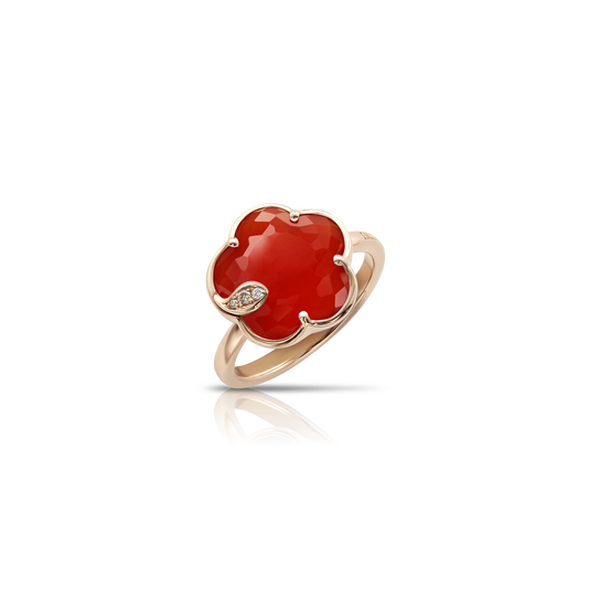 Pasquale Bruni Petit Joli Rose Gold, Carnelian and Diamond Ring 16241R image number 0