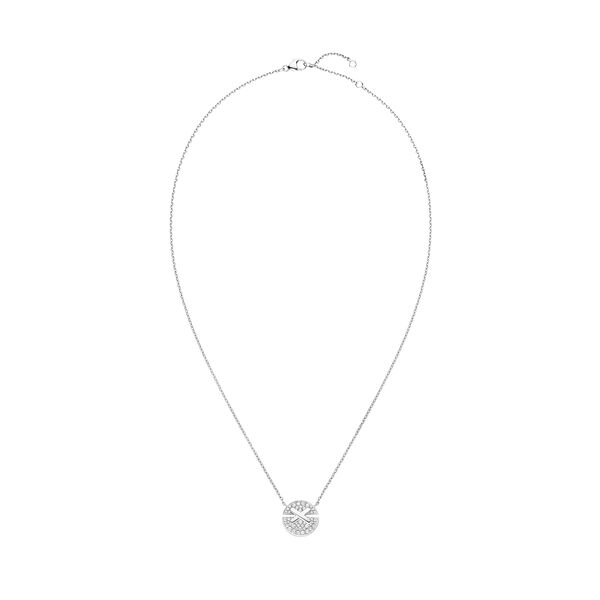 Pendentif Jeux De Liens Harmony en or blanc avec pavé de diamants, petit modèle