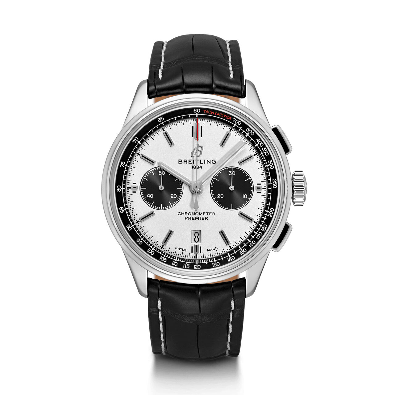 maison birks breitling premier b01 chronograph 42 steel black folding clasp ab0118221g1p1 image number 0