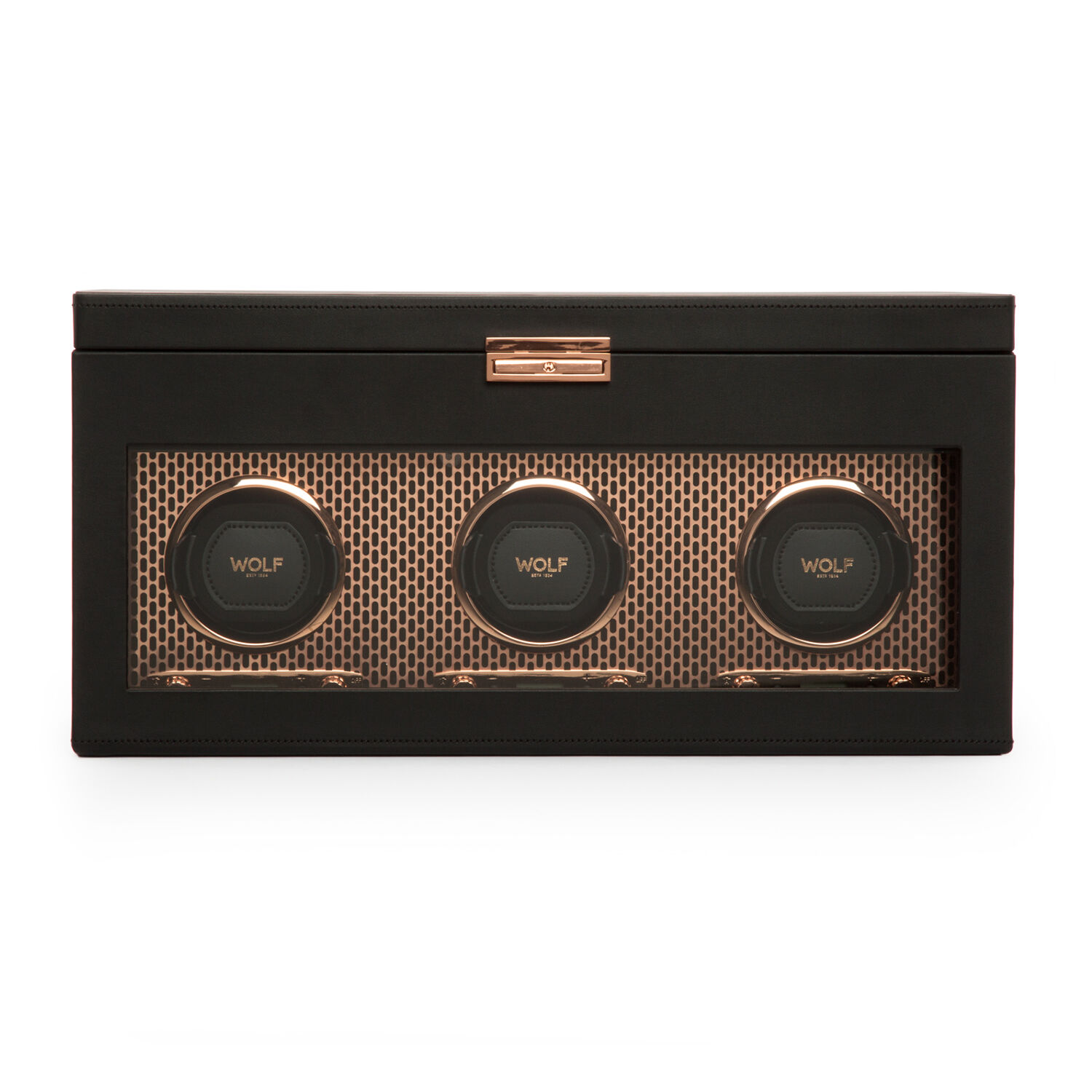 Axis Copper 3 Piece Watch Winder with Storage WOLF 469416