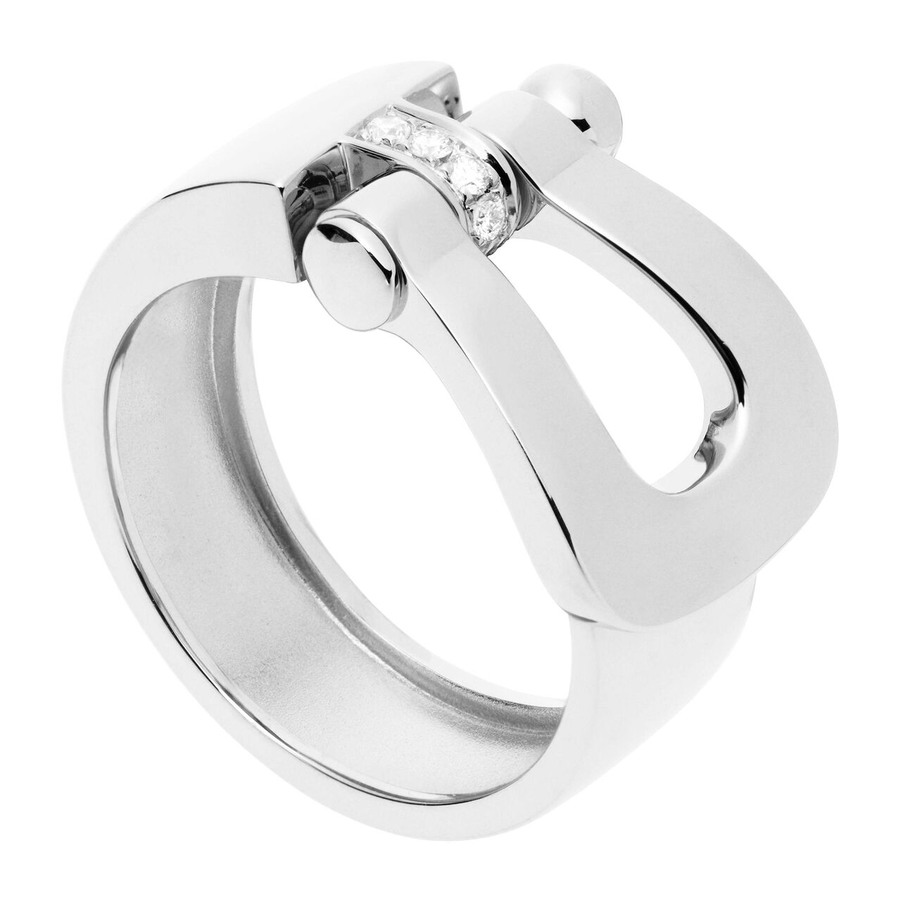 Force 10 Large White Gold and Diamond Ring, Angle image number 2
