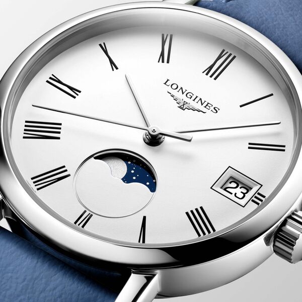 Elegant Quartz Moonphase 30 mm Stainless Steel