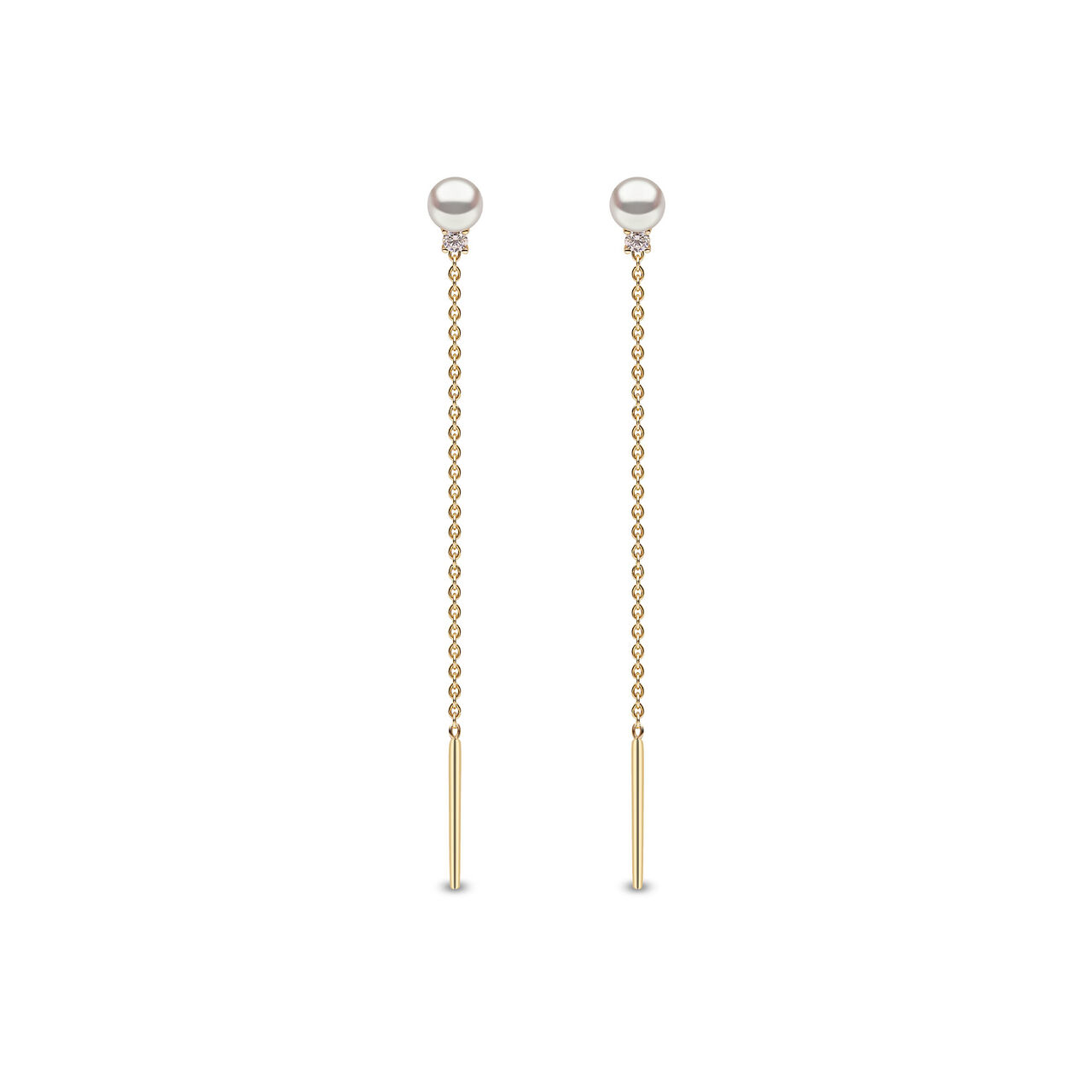 yoko london white gold pearl chain earrings tem0237 6f front image number 0