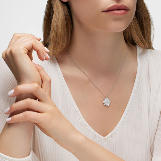 Birks Essentials Zodiac Leo Pendant in Sterling Silver 450017978432 on Model image number 2