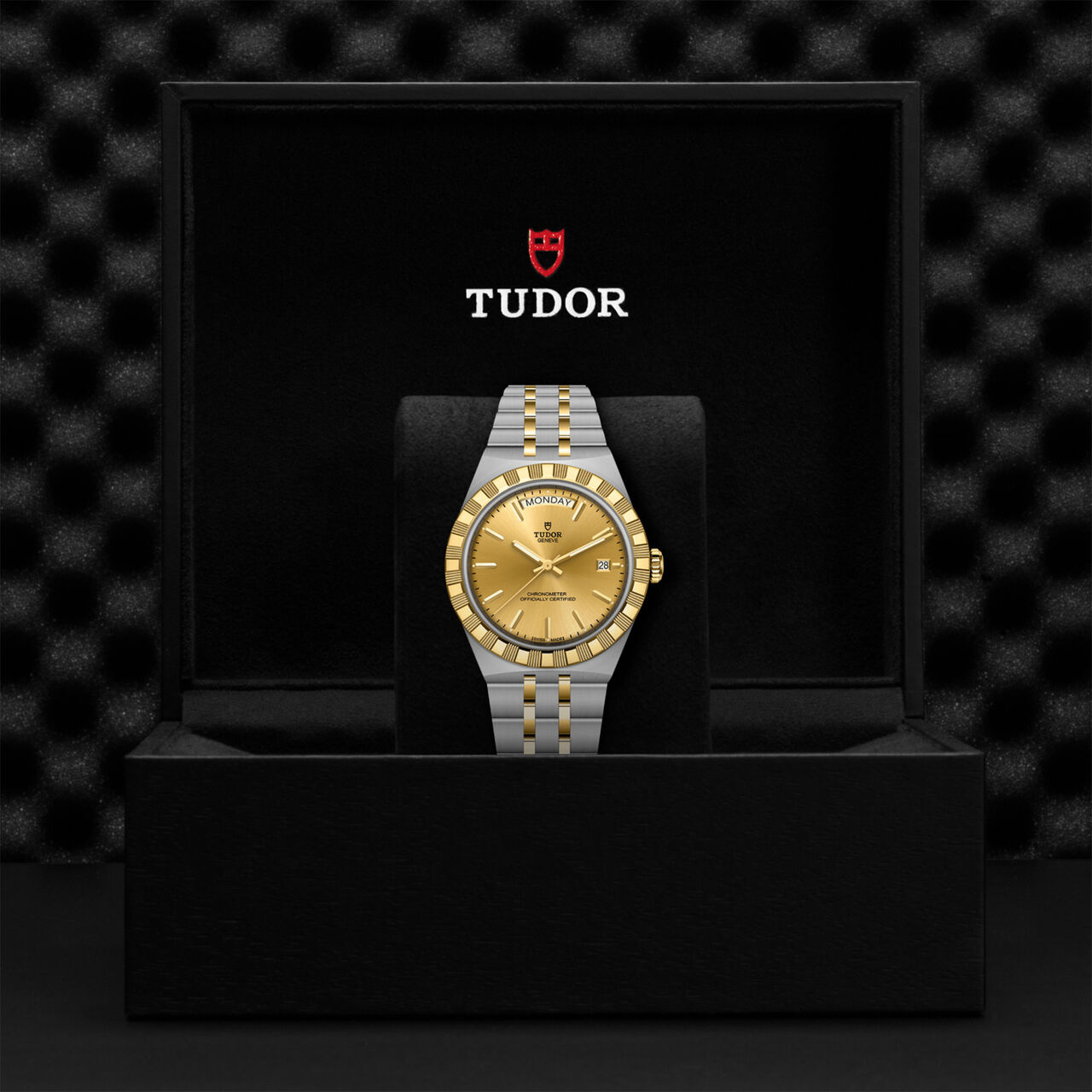 TUDOR Royal 40 mm automatique en acier inoxydable et or jaune image number 3