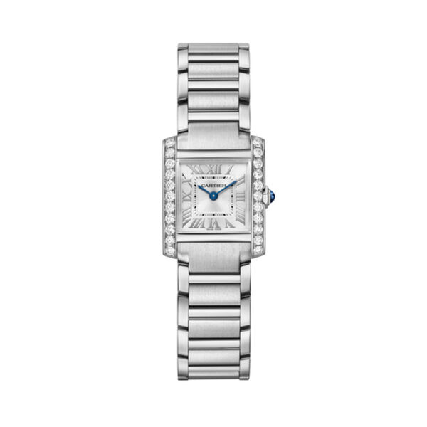 Tank Française Small Quartz 26 X 21 mm Stainless Steel and Diamond