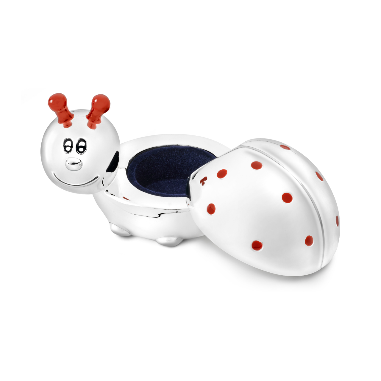 Silver Ladybug Keepsake Box Open image number 1