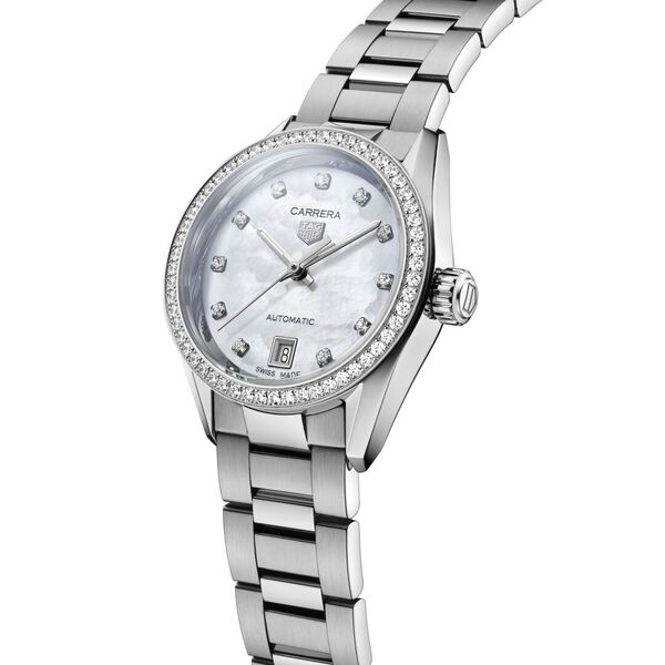 Carrera Automatic 29 mm Stainless Steel and Diamond
