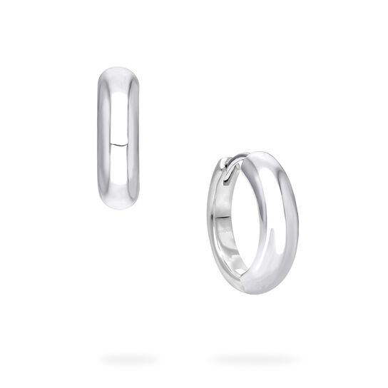Silver Hoop Earrings, 18MM image number 0