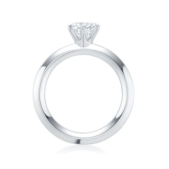 White Gold 6-Prong Round Diamond Engagement Ring image number 1