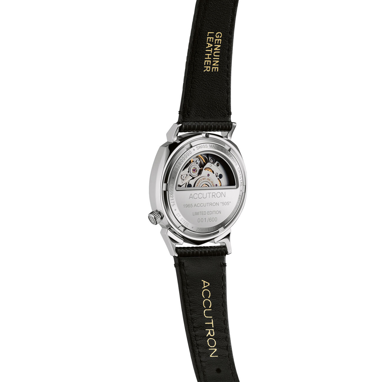 accutron legacy limited edition automatic 33 mm stainless steel 2sw6a001 back image number 1