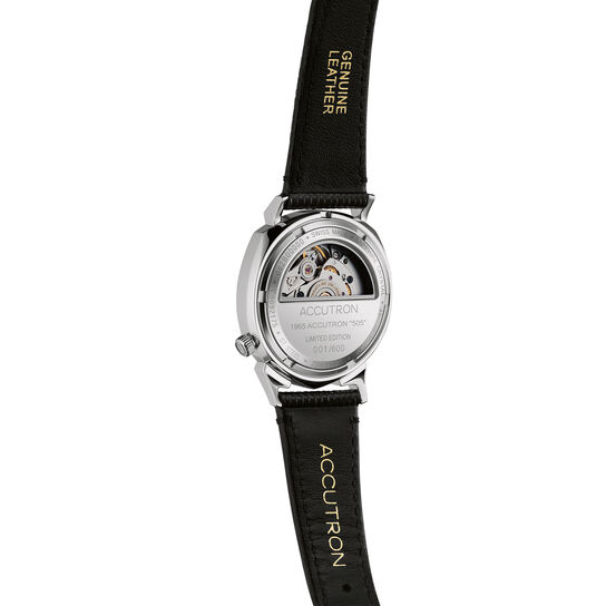accutron legacy limited edition automatic 33 mm stainless steel 2sw6a001 back image number 1