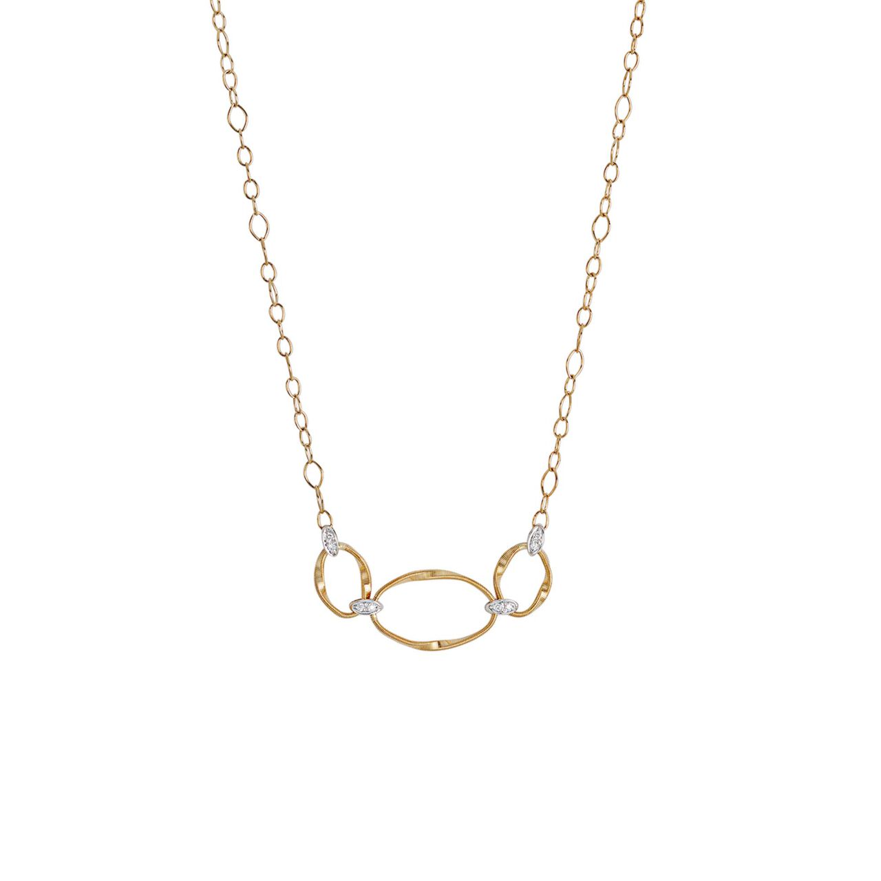 maison birks marco bicego marrakech onde yellow gold and diamond coil chain necklace cg771 b2yw image number 0
