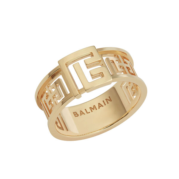 Labyrinth Frieze Yellow Gold Ring