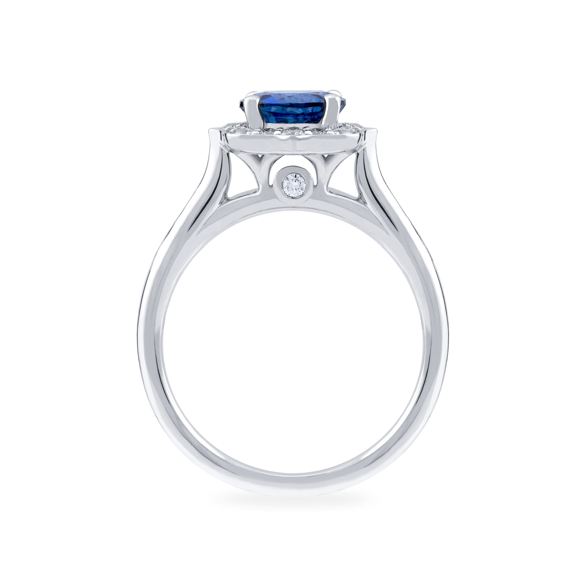 Low profile cheap sapphire ring