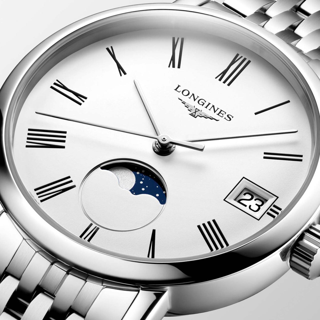 Longines Elegant Quartz Moonphase 30 mm Stainless Steel L4.330.4.11.6 image number 2