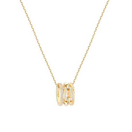 Fred Force 10 Rise Small yellow Gold and Diamond Pav&eacute; Pendant 7B2004-000 image number 1