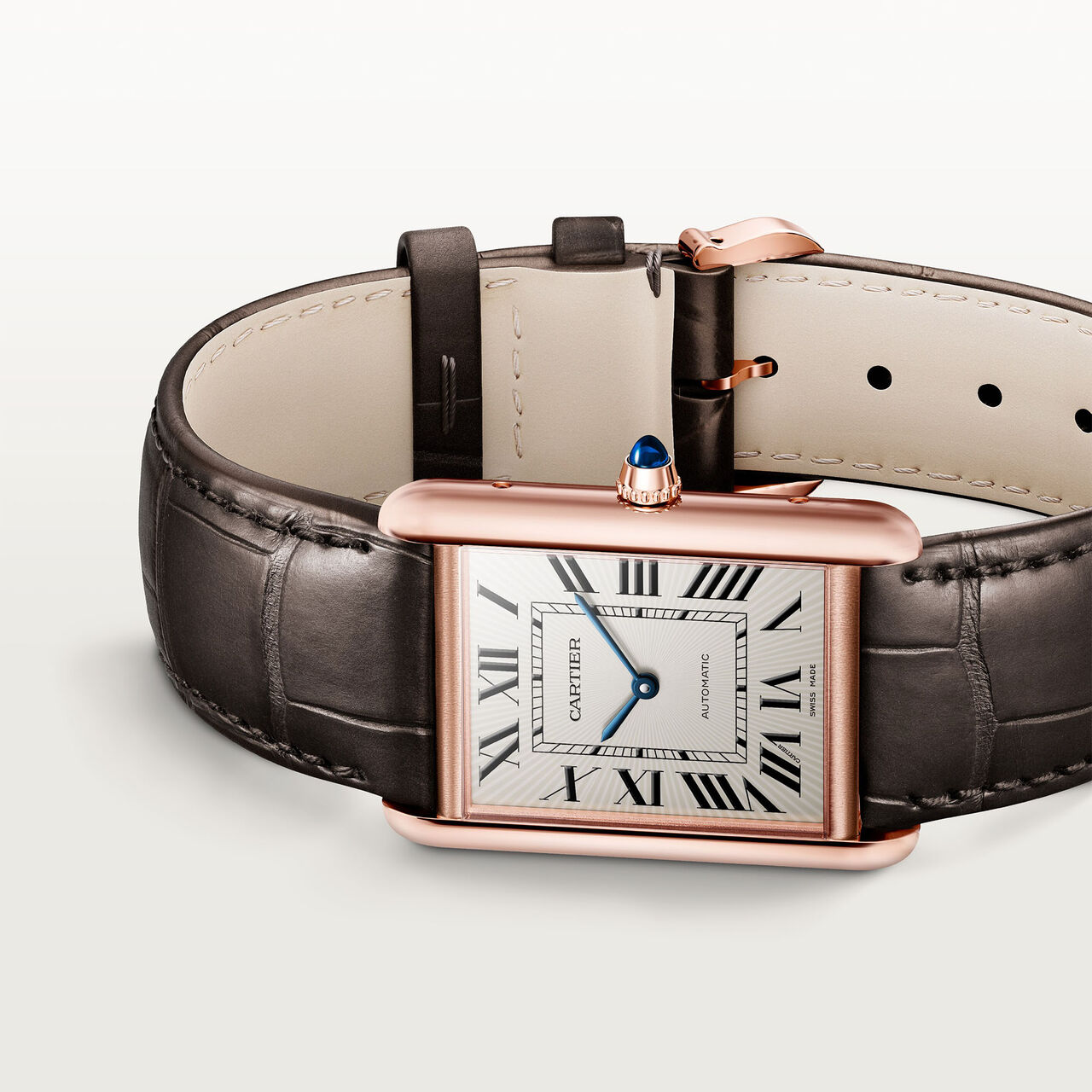 Cartier Tank Louis Cartier 38 X 28 mm automatique en or rose, grand mod&egrave;le image number 3