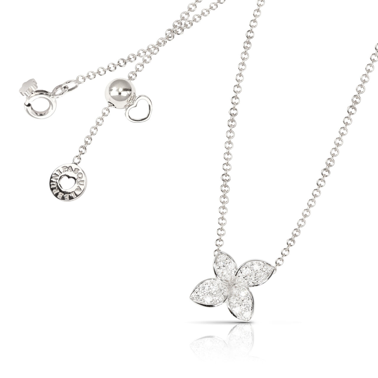 Pasquale Bruni Petit Garden Micro White Gold and Diamond Pav&eacute; Pendant 16796B image number 0