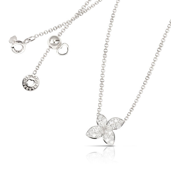 Petit Garden Micro White Gold and Diamond Pav&eacute; Pendant