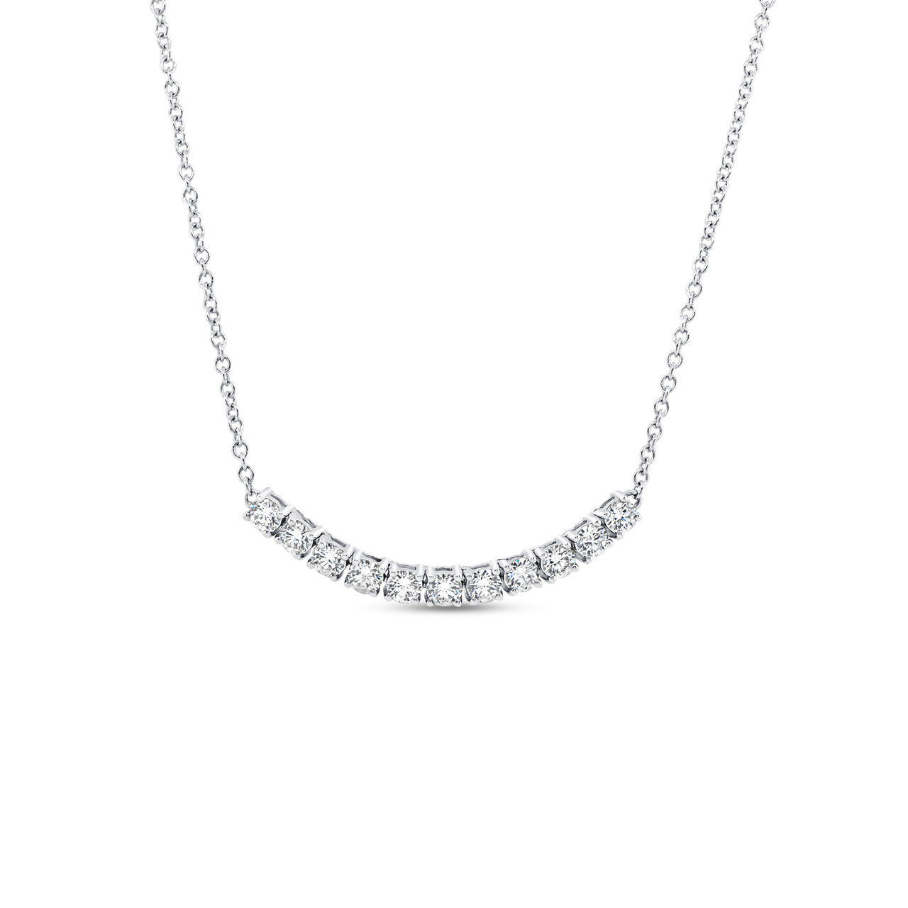 Uneek Tennis White Gold and Diamond Pav&eacute; Bar Pendant NK0016TW image number 0