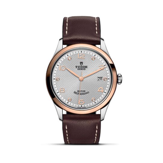 Tudor 1926 39Mm Steel Case Silver Diamond - Set Dial Rose Gold Bezel image number 0