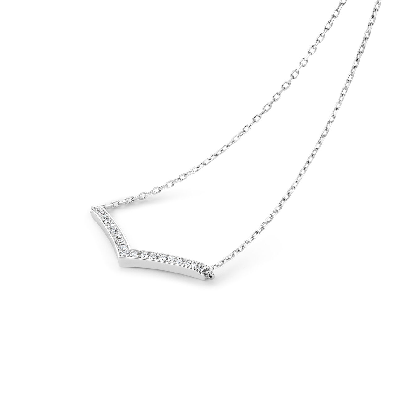 Chaumet Josephine Aigrette White Gold and Diamond Pavé Pendant image number 1