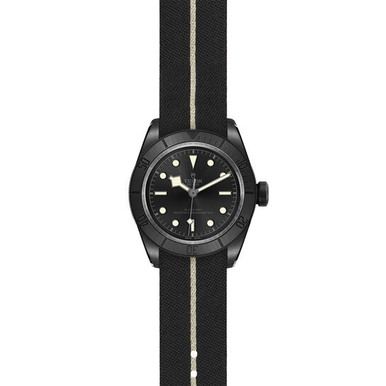  Black Leather and Rubber Strap image number 3