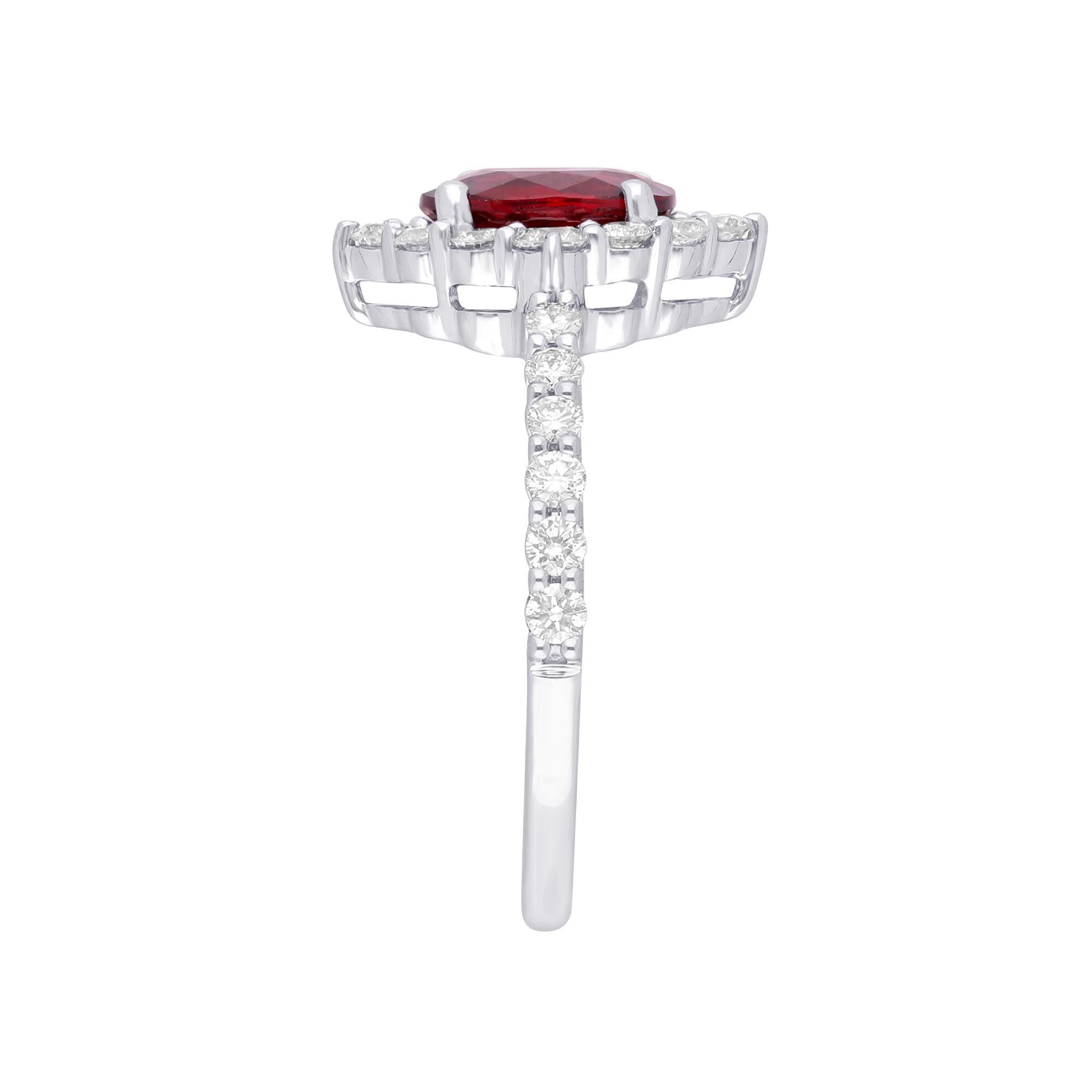 Oval Ruby and Diamond Halo Ring Maison Birks Salon SG12185R 86 8R