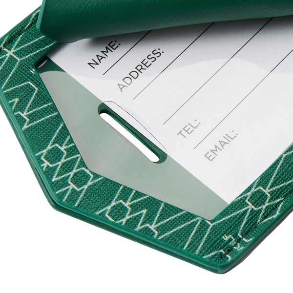 Étiquette à bagage Signature vert