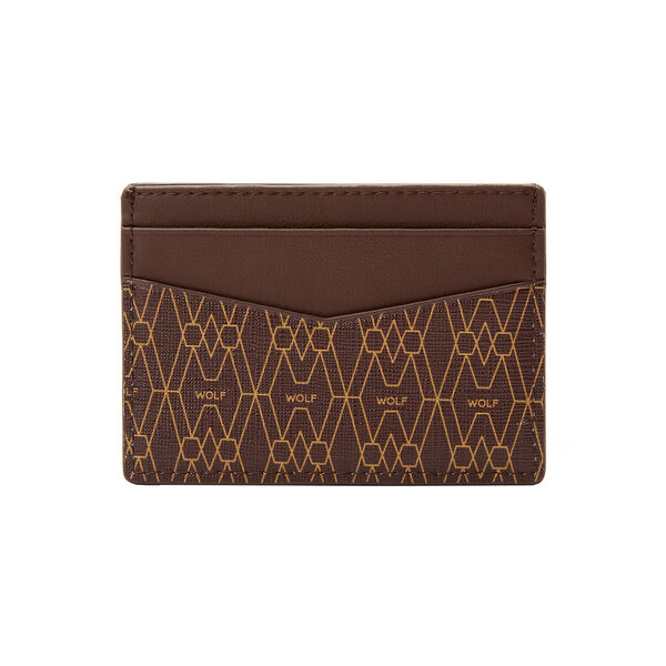Porte-cartes Signature 5 cartes brun