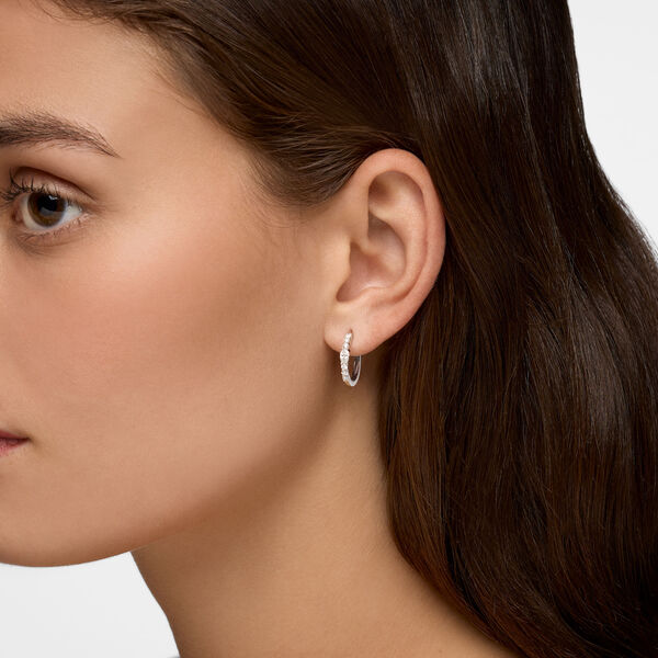 White Gold Diamond Hoop Earrings