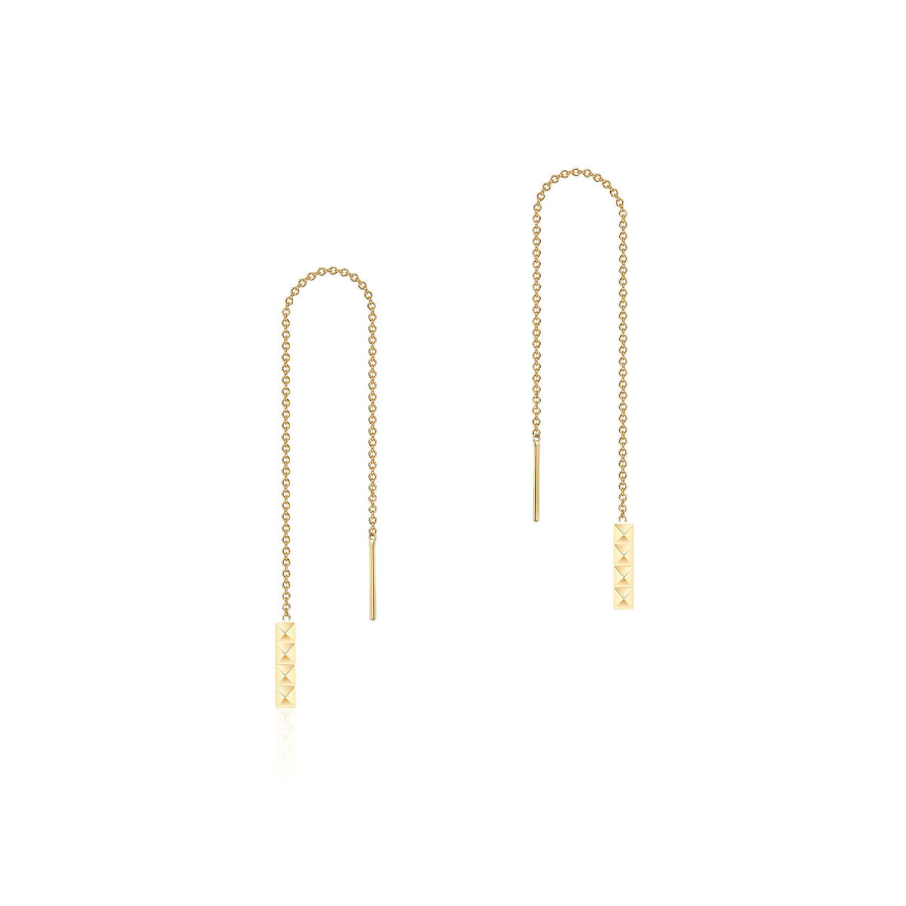 bijoux birks rock pearl yellow gold pixel chain earrings image number 0
