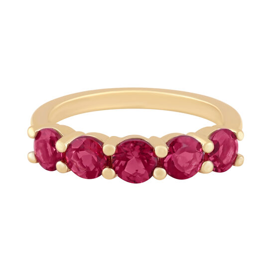 Yellow Gold Pink Tourmaline Ring image number 0