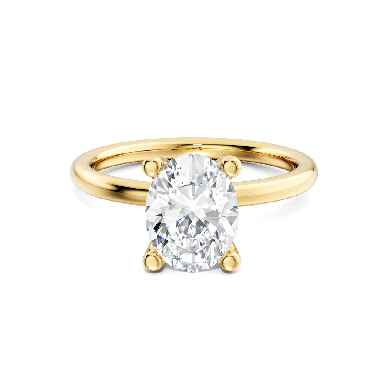Birks Ros&eacute;e du Matin Oval-Cut Solitaire Diamond Engagement Ring in Yellow Gold image number 0