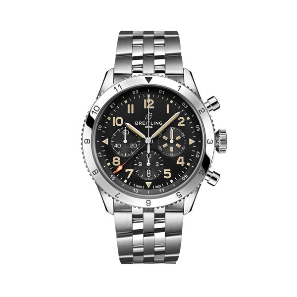 Super AVI P-51 Mustang B04 Automatic Chronograph GMT 46 mm Stainless Steel