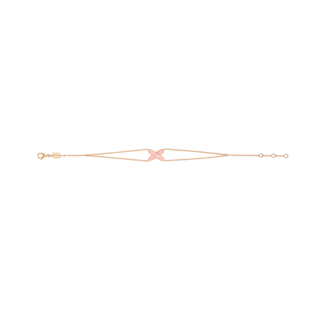 Bracelet Jeux de Liens en or rose et opale rose image number 1